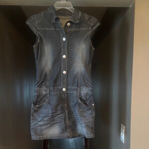 Denim Button-Up Dress